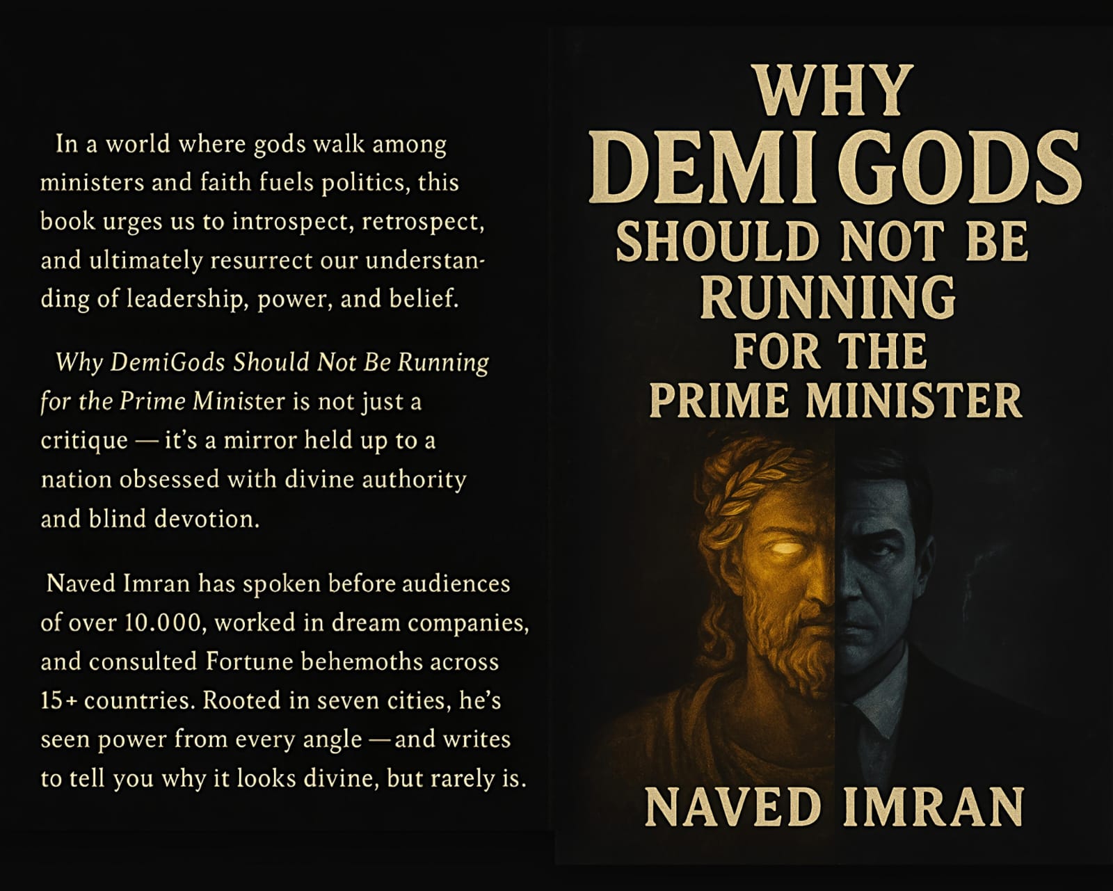 Why Demigods Should Not Be Running For The Prime Minister Book Cover